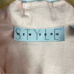 New York Style Long Sleeve Linen Shirt Button Down Orange Size M Photo 6