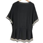 Stella & Dot Embroidered Tunic Coverup Womens XS/S Bohemian Dark Cottage Beachy Photo 1