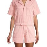 DL1961 Premium Denim Hannah SS Romper Burnt Coral Size M Photo 0
