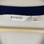 Athleta White Navy Blue Embroidered Desert Diamond Kimssa Tunic Dress Photo 7