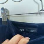 ZARA  navy blue corduroy mini skirt Photo 2
