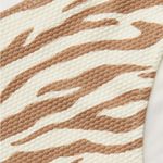 Aerie New American Eagle Animal Print Pique Knot Bikini Bottom Zebra Gold Sz L Photo 2