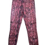 L'Agence Pants Womens 25 Pink Snake Print Margot Skinny High Rise Garnet Aurora Photo 10