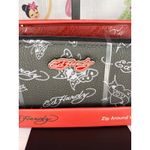 Ed Hardy  Zip Around Wallet with Charm Key ring Set Photo 1