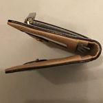 Kate Spade Gray and Tan Wallet Sleek Pebbled Leather Photo 3