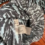 Solace London Blue Latia Animal Print High Neck Plisse Top US 4 Photo 7