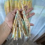 Romantic Midi Dress Sz 12 Tasseled Belt High Low Fairy Whimsy‎ Ruffle Hem Pastel Photo 11