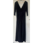 Tadashi Shoji Twist Front Gown Ruched Long Evening Dress Formal Gala Wedding Photo 2