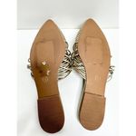 42 Gold Shoes Womens Size 5 Pointed Toe Metallic Leather Mules Photo 11