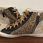 PHILIPPE MODEL Leopard Suede Metallic High Top Size EU 40 Tan Photo 5