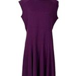 Lands' End Lands’ End Dress A-line Cap Sleeves Midi Plum Purple Women’s Size L/P 14-16 Photo 0