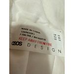 ASOS Design Pink White 3D Floral Ruffle Short Puff Sleeve Bodysuit Top Size 16 Photo 4