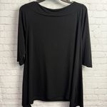 Chico's black old money draped long line blouse size 2 Large whimsigoth Photo 1