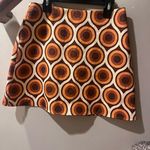 Cider  Retro Circle Mini Skirt in Orange and Brown Photo 0
