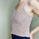 Moon & Madison Light Dusty Pink Crochet Bohemian Crop Tank Top Photo 1
