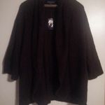 Karen Scott NWT  Woman Draped Cardigan Size 2X Espresso Brown Photo 1