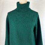 Tommy Hilfiger Green Turtleneck Sweater Cable Knit Long Sleeve Women Medium Photo 1