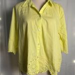 BeachLunchLounge  Neon Yellow Boxy Button Down Shirt Photo 1