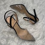 OLIVIA JAYMES POINTED TOE RHINESTONE CLEAR HIGH HEELS Black Size 9 Photo 3