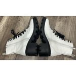 BP . Nordstrom Taylor-Lea White Leather Lace Up Platform Combat Boots Women’s 7M Photo 3