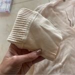 Free People  NWT $108 Sz XL Ivory Longsleeve Sweater Photo 3