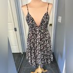 Black Floral Babydoll Slip Dress‎ Size M Photo 3