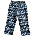 Simon Chang Y2K Blue Camo Metallic Print Hi Rise Cropped Jeans Size 6 Photo 1