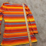 Laurens Jeans Company LRL Striped Long Sleeve Top Soft Green Label Blue Small Red Photo 3