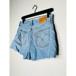 Levi's  Light Wash Ribcage Shorts Five Button Fly Distressed Hemline Shorts 31 Photo 3