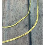 Gold Tone Herringbone Double Strand Chain Necklace Convertible 2 Chains 17" 21" Photo 4