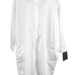 Norma Kamali Super Oversized T-Shirt Shirt Dress White Cotton XS Photo 0