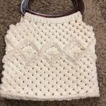 Vintage Hand Made Crocheted Purse Cream Photo 4