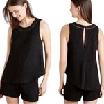 Elevenses Anthropologie Santa Ana  Tiered Black Romper XS Photo 1