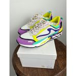 Sandro NWT  Flame Parma Women Size 40 Purple Yellow Mint Flame Chunky Sneakers Photo 2