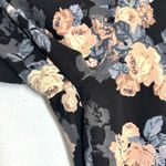 Torrid Black Floral Leggings 1 1X Stretchy Workout Cotton Spandex Ankle Length Photo 2