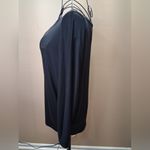 Tahari  Charcoal Long Sleeve Stretch Top Photo 4