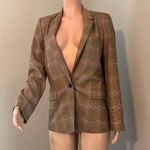 Banana Republic  Blazer Jacket Womens Sz 8 Career New $135 1 Button Brown Photo 1