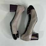 Hogan Taupe and Brown Mid Height Block Heel Pumps Size 36.5 or US 6.5 Photo 4