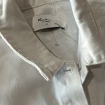 NWT KanCan White Denim Vest Cotton Oversized Small Photo 3