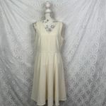 Gal Meets Glam  Kendra Cream‎ Sleeveless Fit N Flare Dress Size 8 FLAWED Photo 1