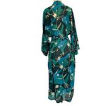 Vintage Judith Hart Robe Green Black Floral Print Size XS Photo 2