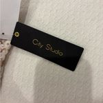 City Studios NWT City Studio White & Tan Floral Lace Mini Dress Size 3 Photo 2