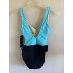 MiracleSuit  Blue/Black Vneck Slimming 1pc Swimsuit Bathing Suit 8 NEW NWT READ‎ Photo 8