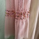 STAUD Sheer Tulle Shift Dress w/Beaded Bell Sleeves Nude Lining Size XS Photo 2