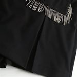 ZARA black mini skirt with built in shorts / skort, tassel front pockets Photo 5