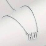 RED Album Music Necklace. NEW Silver Photo 2