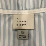 A New Day  striped blue and white flutter shirt sleeve tiered dress in size xs Photo 4