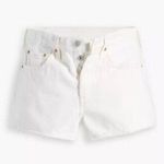 Levi's  Premium 501 Original Fit High Rise Women's Shorts White Size 30 Photo 2