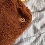 Lululemon Brown Sherpa Crossbody Bag with Gold Strap Photo 2