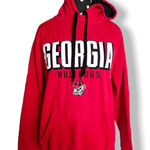 Champion Unisex Hoodie Size Small Georgia Bulldogs Red Black White Applique Photo 0